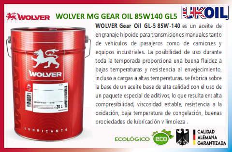 WOLVER MP Hypoid Gear 85W140 GL5